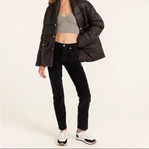 NWT J.Crew Vintage Slim Straight Black Corduroy
